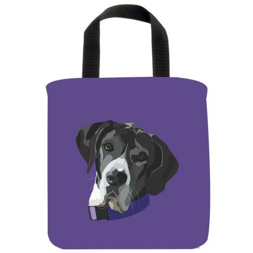 great-dane-dog-mini-tote-burgundy-recycled-materials-lunch-bag-sustainable