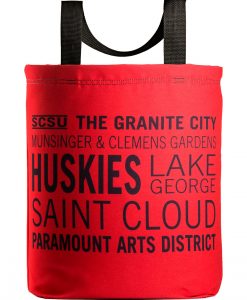 Saint Cloud icons tote red wiht 27 inch handles