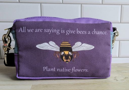 save-the-bees-fanny-pack-in-purple-front save-the-bees-fanny-pack-in-purple-front